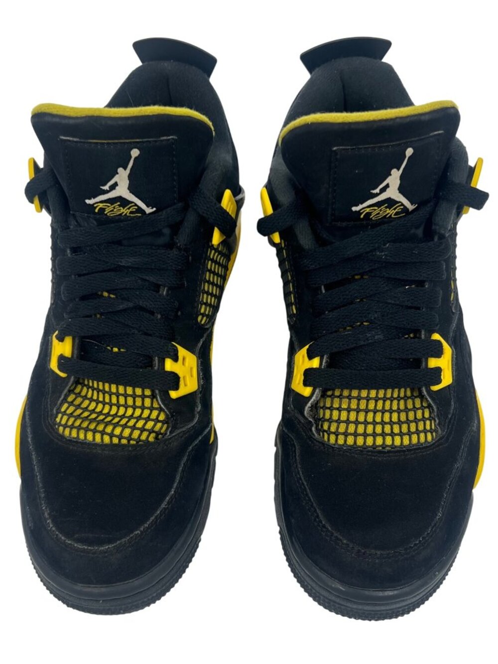Air Jordan 4 Retro Thunder Black & Tour Yellow Sneakers | Men's 7 Collectable - Picture 13 of 16